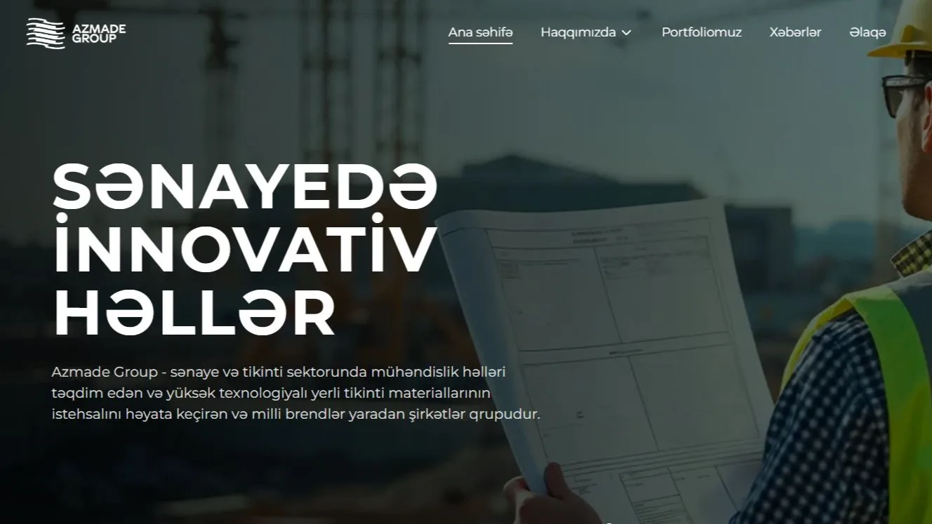 Azmade Group - Korporativ Veb Sayt — desktop
