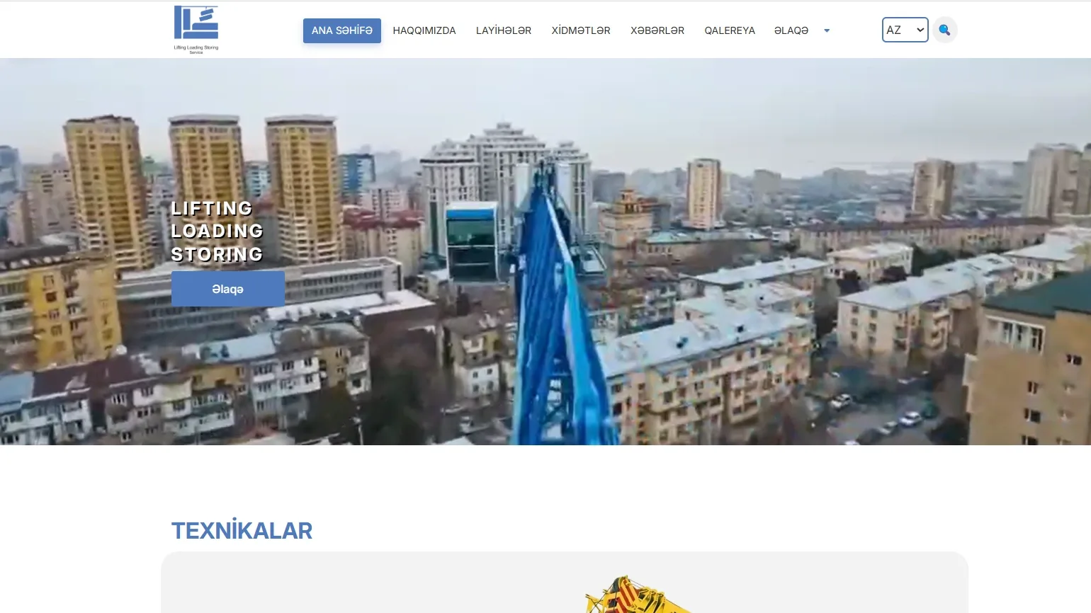LLS MMC – Yükqaldırma, Logistika və Anbarlama Xidmətləri Veb Saytı — desktop