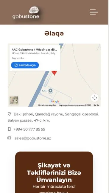 Gobustone.az - Məsaməli Hörgü Blokları və İnşaat Materialları Veb Saytı — mobil 4 | Code Symphony