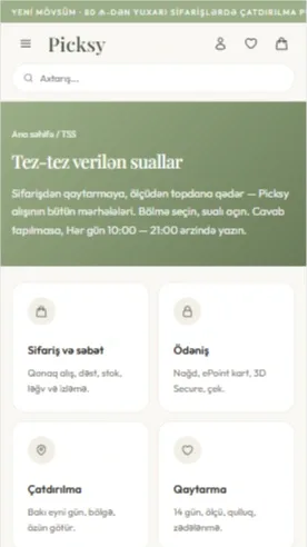 Picksy – Qadın Aksesuar və Bijuiteriya E-Ticarət Platforması — mobil 4 | Code Symphony