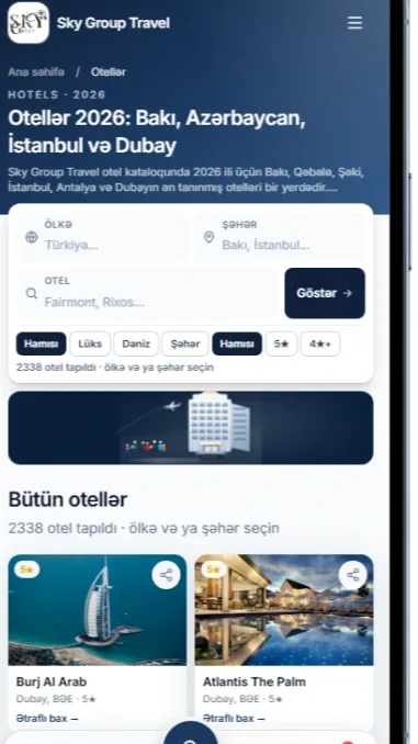 Sky Group Travel — mobil 3 | Code Symphony