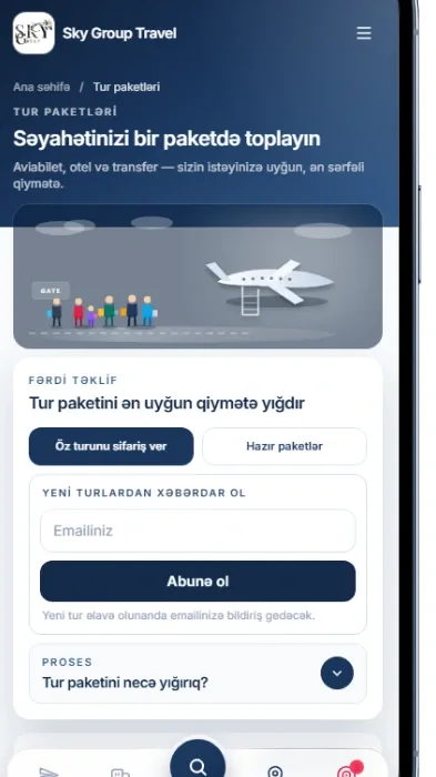 Sky Group Travel — mobil 2 | Code Symphony