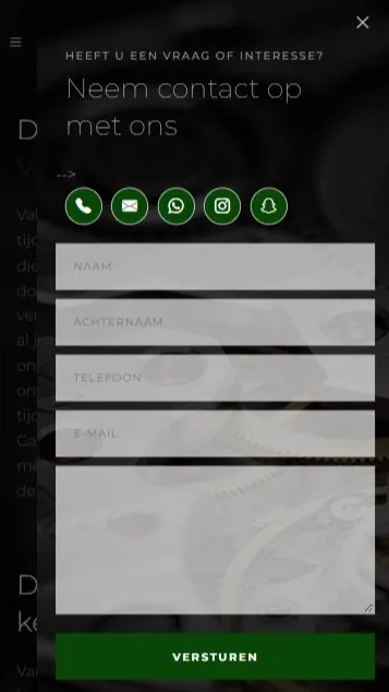 Valinsky.nl - Lüks Qol Saatları E-Ticarət Platforması — mobil 3 | Code Symphony