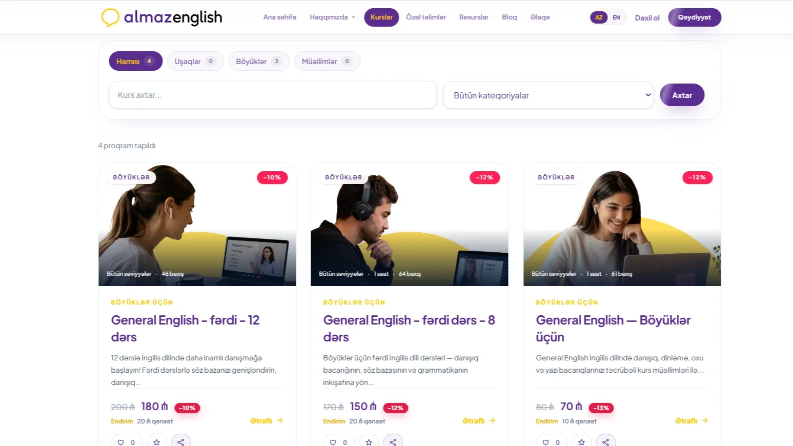 Almaz English – Onlayn İngilis Dili Təhsili və Resurs Platforması — 4 | Code Symphony Bakı