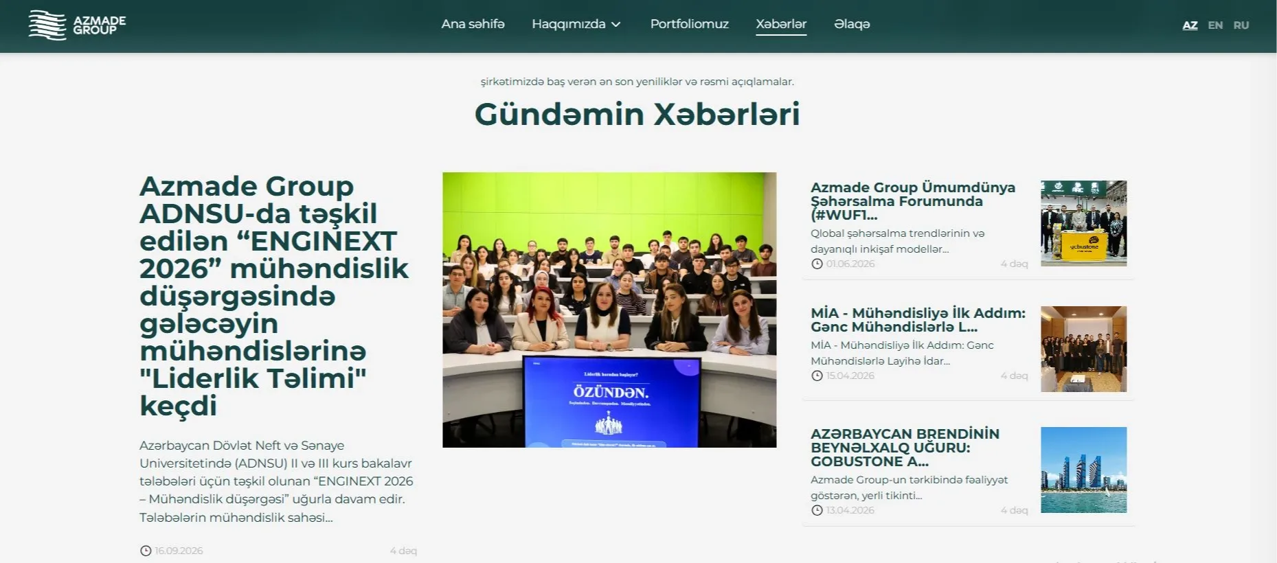 Azmade Group - Korporativ Veb Sayt — 4 | Code Symphony Bakı