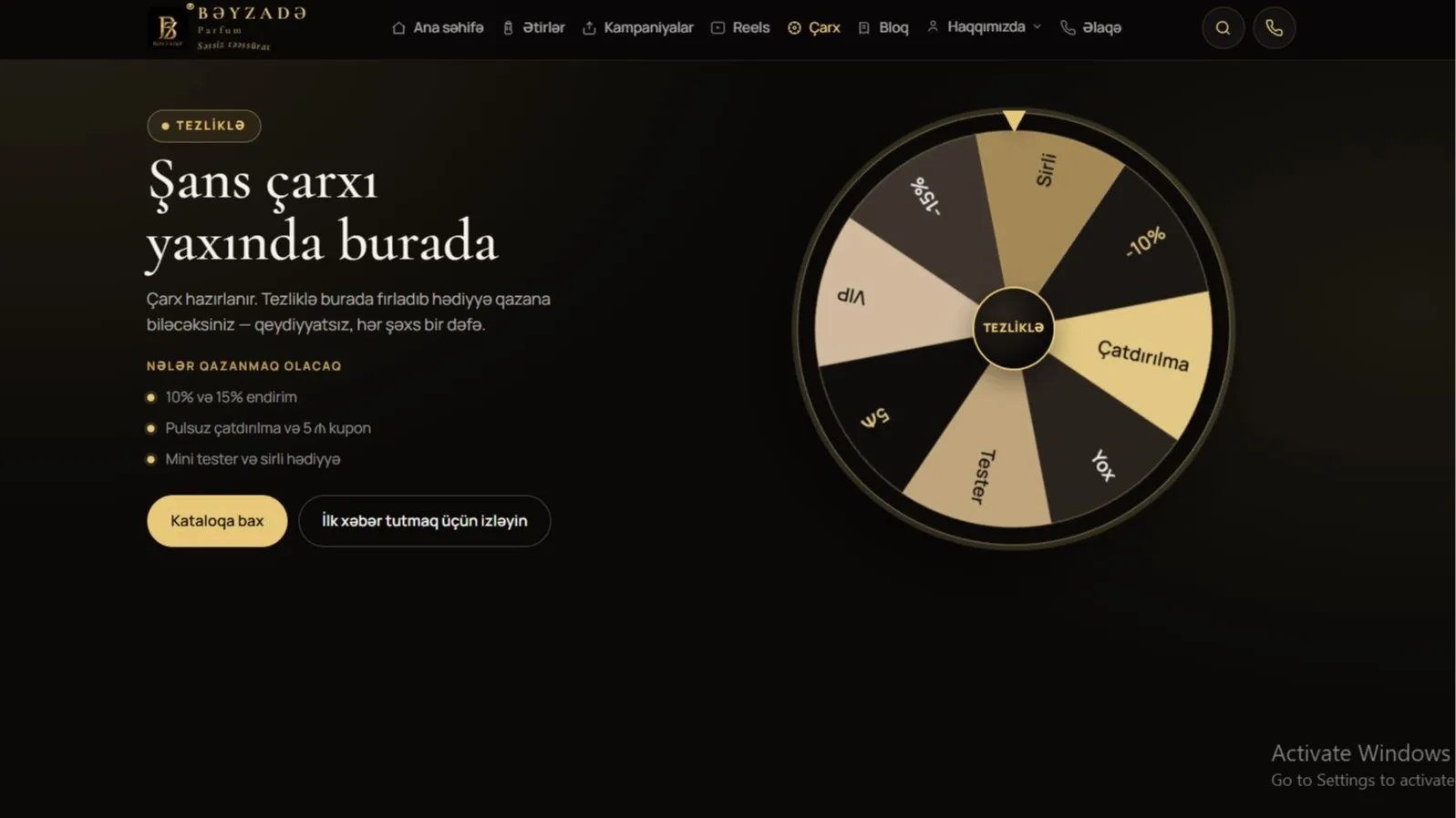 Beyzade.az - Premium Parfüm və Reels İnteraktiv E-Ticarət Platforması — 3 | Code Symphony Bakı