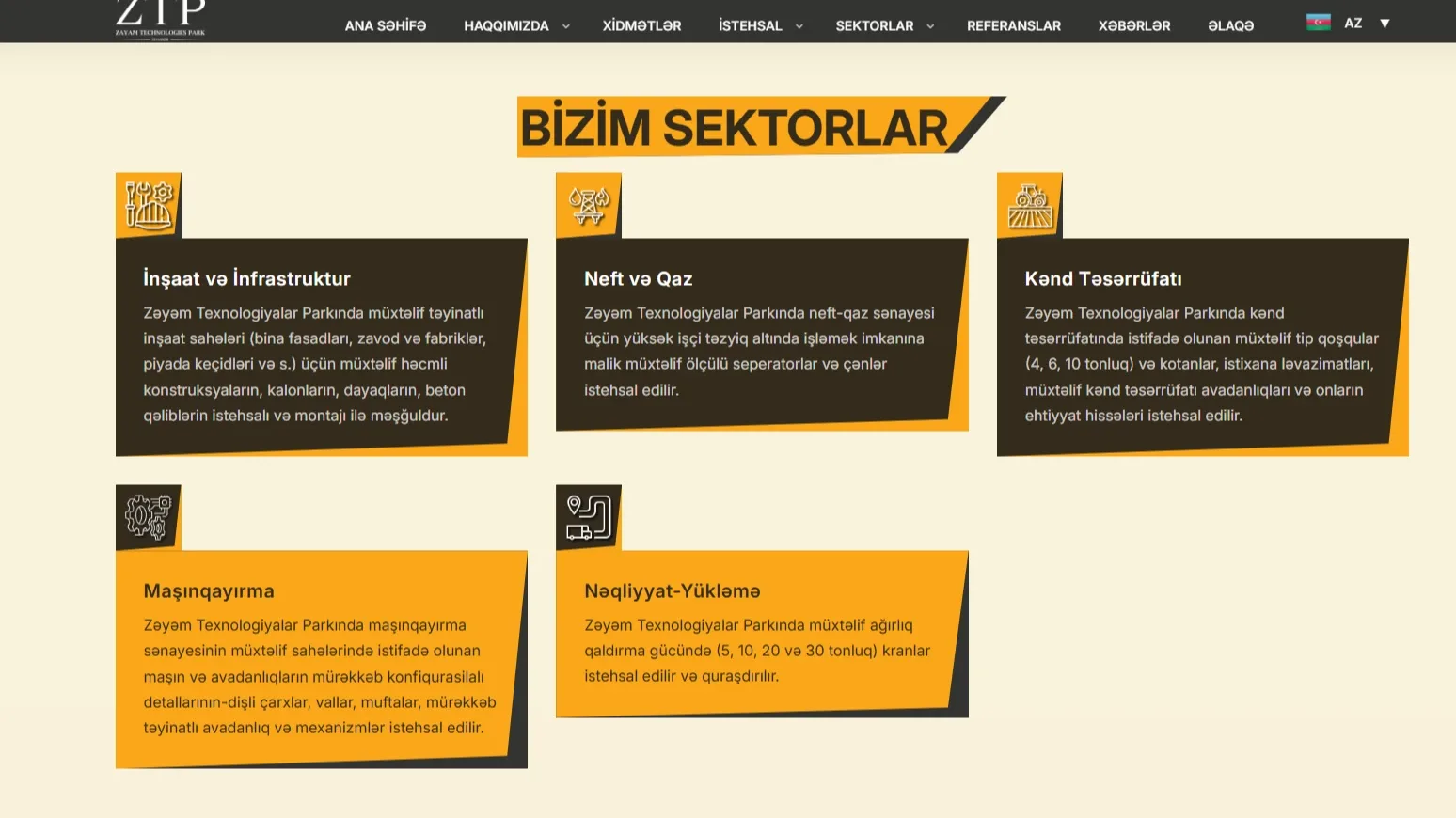 ZTP – Zəyəm Texnologiyalar Parkı Sənaye və İstehsalat Platforması — 4 | Code Symphony Bakı